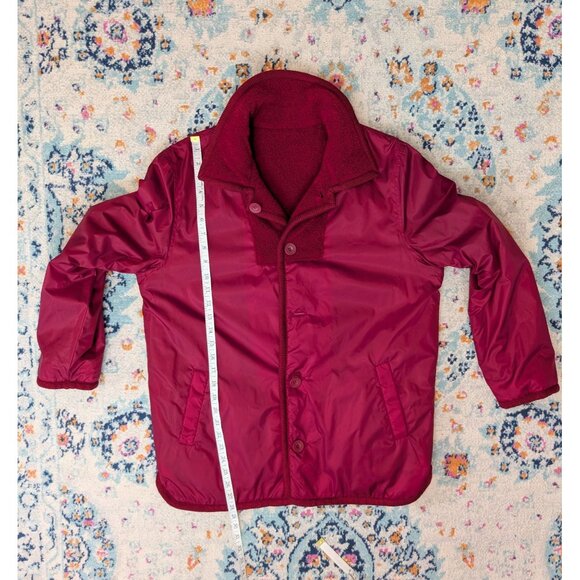 Vintage Braetan Burgundy Reversible Fleece and Windbreaker Jacket - S - Picture 10 of 12